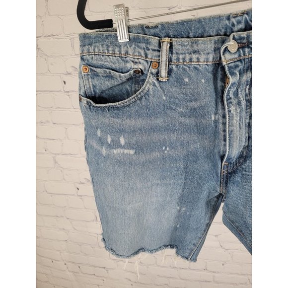 Men's Levis 511 Distressed Cut Off Jean Shorts Size 38 Made in Poland - Picture 12 of 12